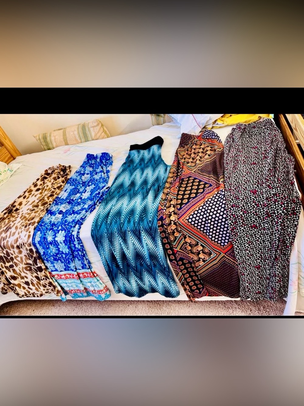 Mixed Pattern palazzo Lot - Leopard, Floral, Chevron, Boho, Abstract Sz 14-16